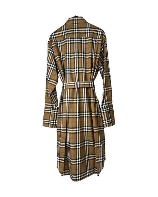 Burberry Multicolor Check Stretch Cotton Shirt Dress