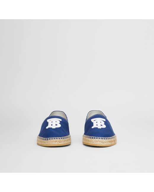Burberry Blue Monogram Motif Espadrilles for men
