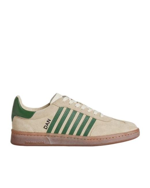DSquared² Green Boxer Low-Top Sneakers for men