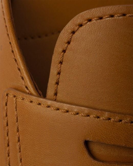 Prada Brown Leather Slides