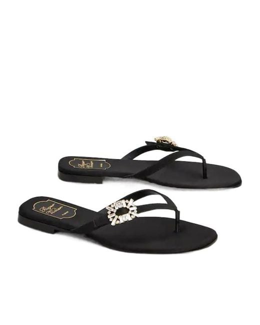 Roger Vivier White Thong Mules