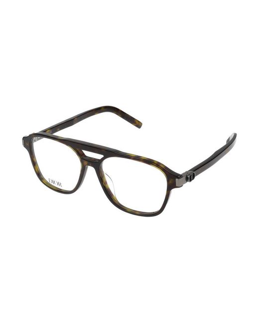 Dior White Eyewear Aviator Glasses for men
