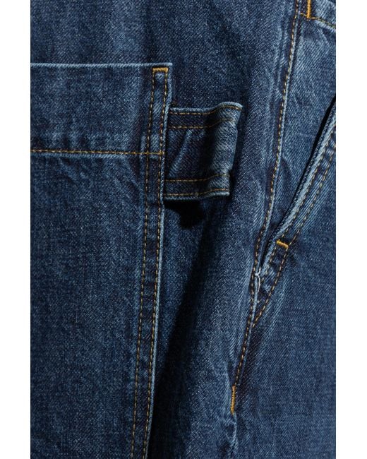 Bottega Veneta Blue Belted Denim Shorts for men