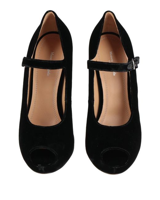 Maison Margiela Black Velvet Mary Jane High Heels