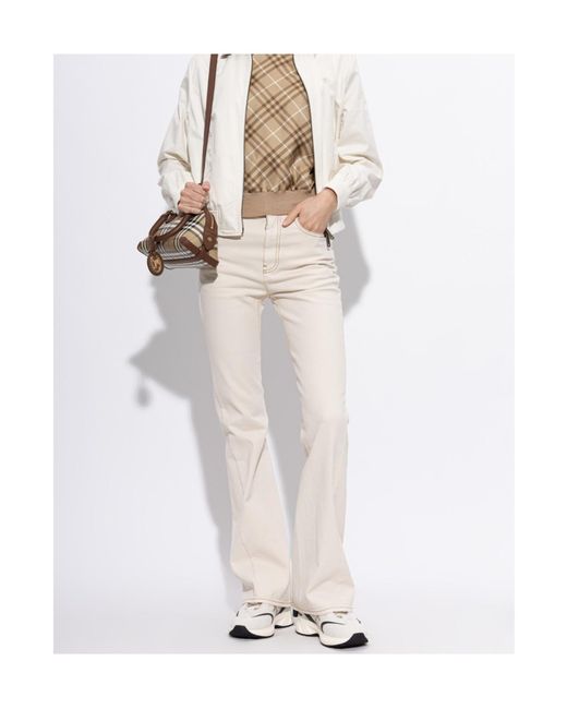 Burberry White Eclipse Runner Sneakers