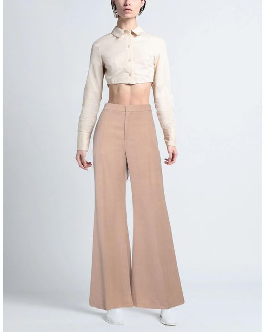 Chloé Natural Plain Colour Formal Trouser