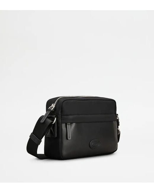 Tod's Black Camera Mini Messenger Bag for men