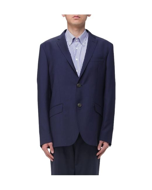 Etro Blue Single-Breasted Tailored Blazer for men