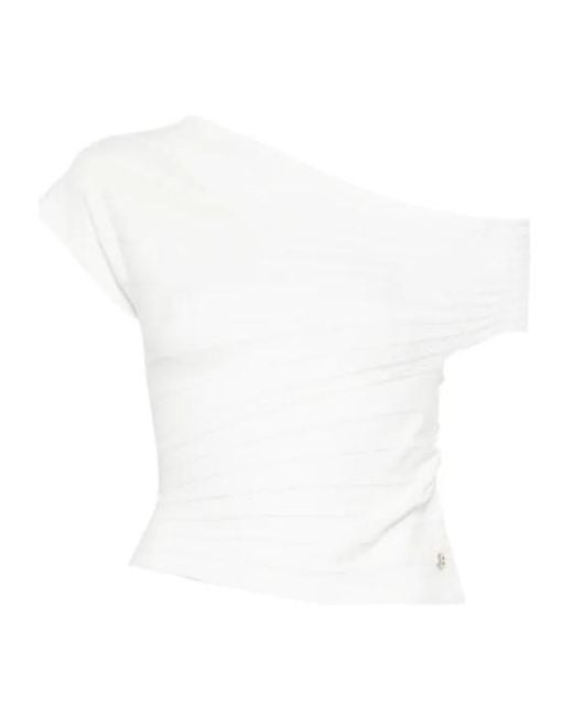 Twinset White Draped Top