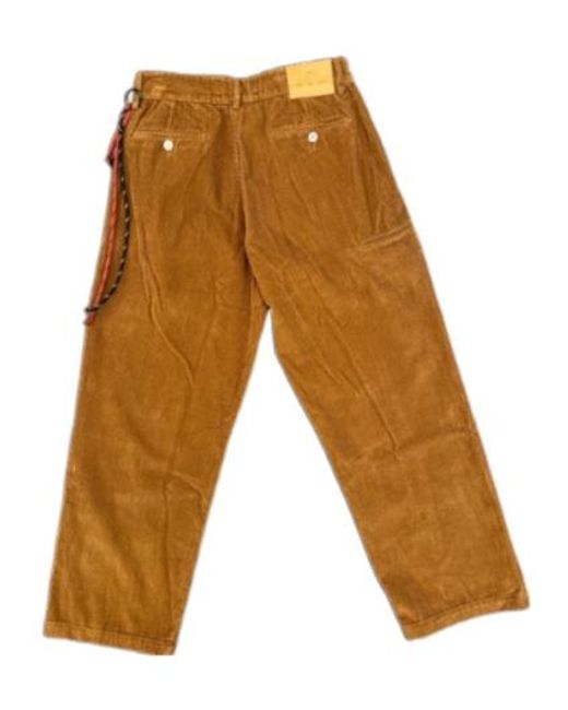 Song For The Mute Brown Casual Pants With Belt Loops for men