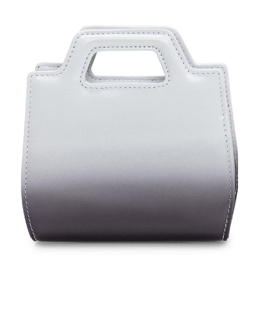 Ferragamo Gray Double Gancini Buckle Shoulder Bag