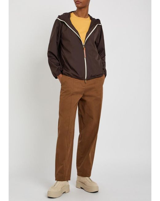 Moncler Brown Fegeos Hooded Shell Jacket