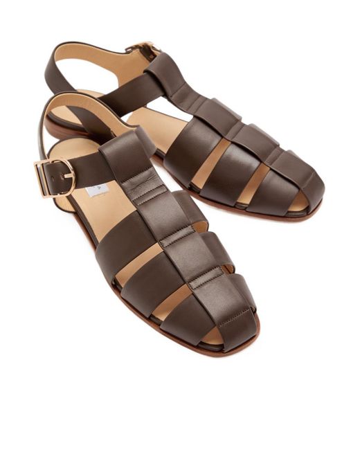 Gabriela Hearst Brown Leather Sandals