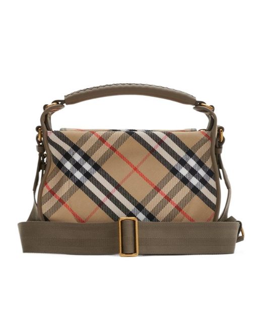 Burberry Multicolor Small B Clip Checked Crossbody Bag