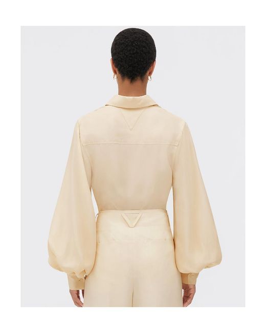 Bottega Veneta Natural Puff Sleeved Shirt
