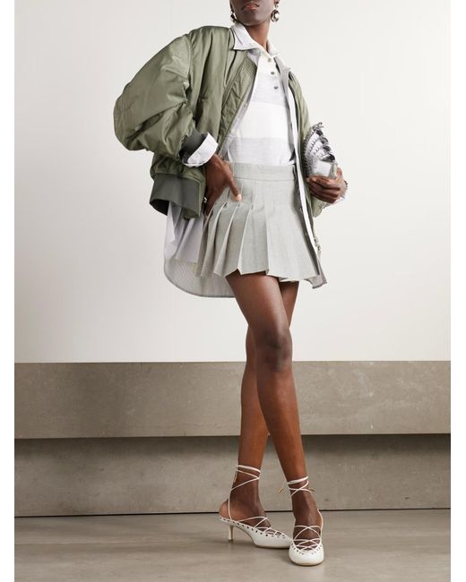 Rabanne White Pleated Mini Skirt