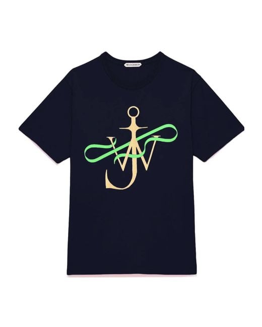 J.W. Anderson Blue Jw Anderson Ribbon Anchor T-Shirt for men