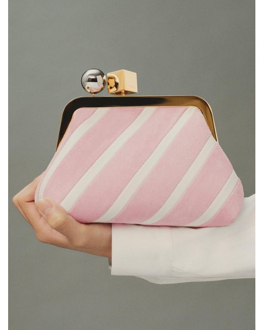 Jacquemus Pink Le Berlingot Frame Clutch Bag