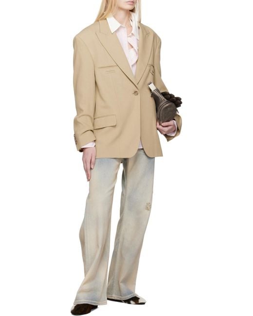 Acne Natural Single-Breasted Blazer