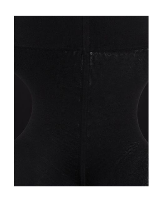 Rick Owens Black Plain Colour Leggings