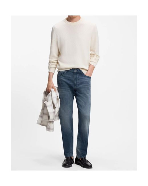 Boss Blue Regular-Fit Jeans for men