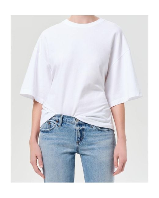 Agolde White Theo T-Shirt