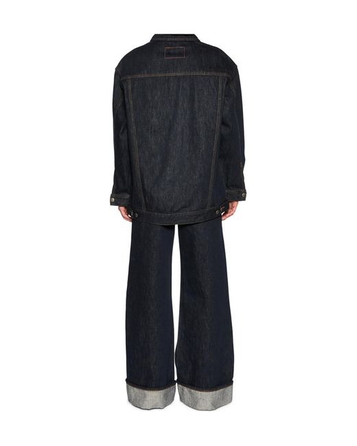 Ksubi Black Long-Sleeved Denim Coat