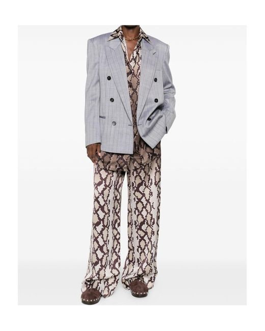 Stella McCartney Gray Wool Double-Breasted Jacket