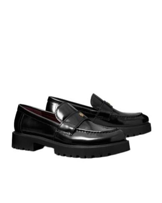 Tory Burch Black Classic Lug Slip-On Loafers