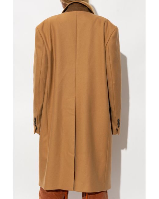 DSquared² Natural Double-Breasted Long-Sleeve Trench Coat