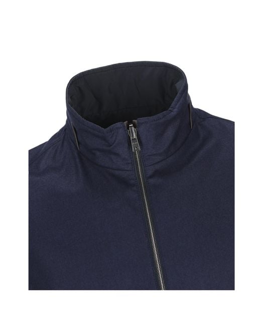Herno Blue Sleeveless Zip-Up Jacket for men