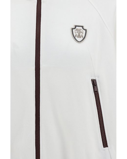Brunello Cucinelli Gray Logo Patch Hoodie