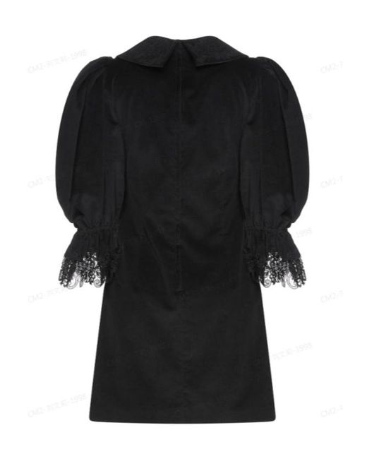 Dolce & Gabbana Black Solidcolor Corduroy Dress