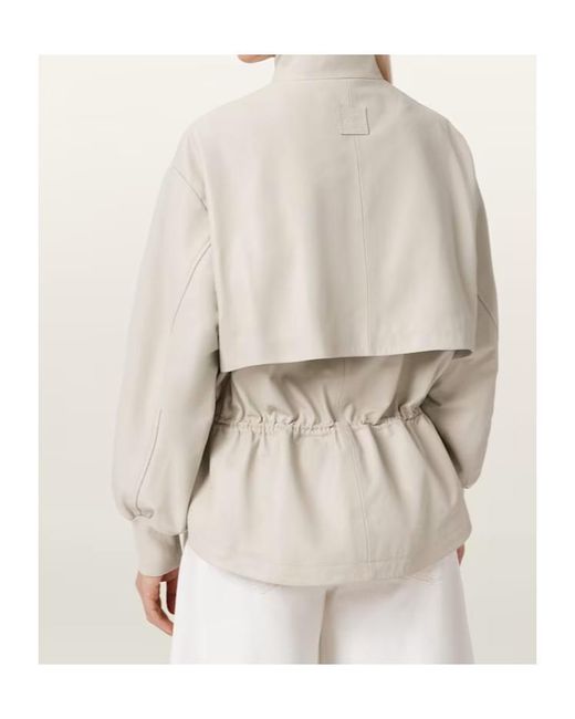 AllSaints Natural Flor Leather Jacket