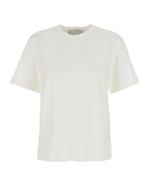 AMI White Ami Classic Fit Crewneck T-Shirt