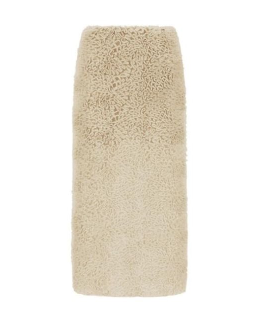 Herno Natural Georgette Straight Skirt
