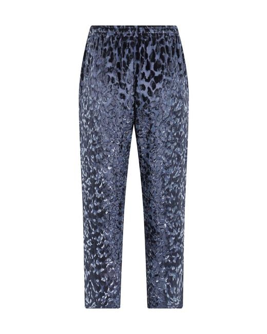 Pierre Louis Mascia Blue Elastic-Waist Casual Trousers