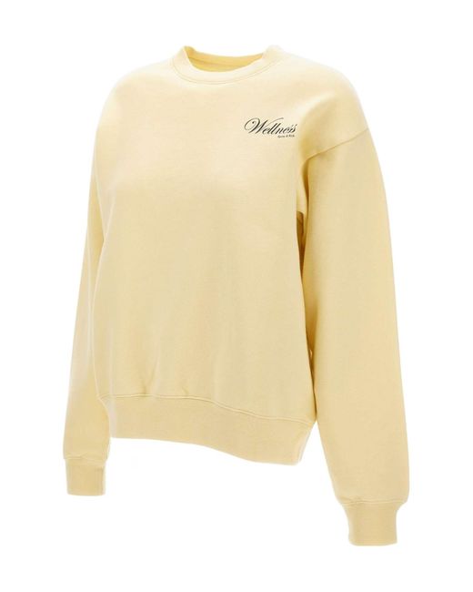 Sporty & Rich Natural Avenue Wellness Crewneck Sweatshirt