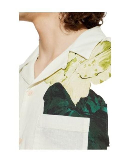 AllSaints White Nouvelle Floral Short-Sleeve Shirt