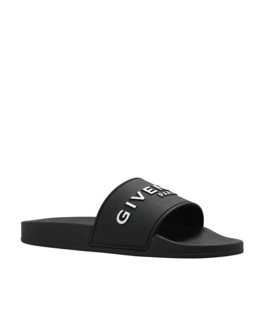 Givenchy Black Logo Detailed Slides