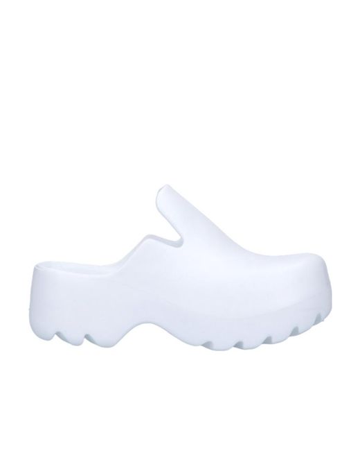 Bottega Veneta White Flash 60Mm Platform Clogs