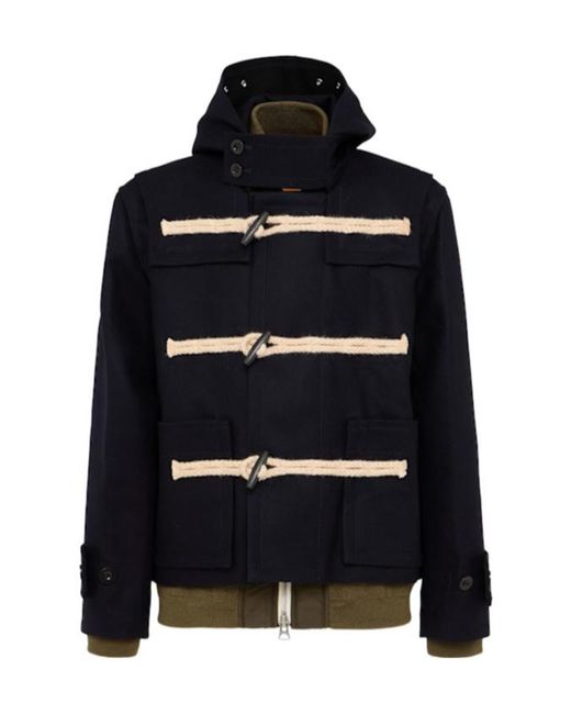 Sacai Black Wool Melton Jacket for men