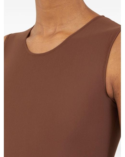Maison Margiela Brown Sleeveless Bodysuit