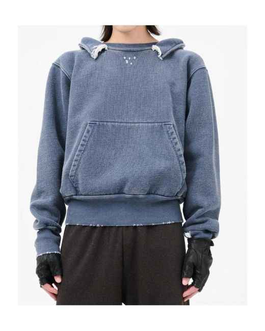 Our Legacy Blue Faded Effect Hoodie