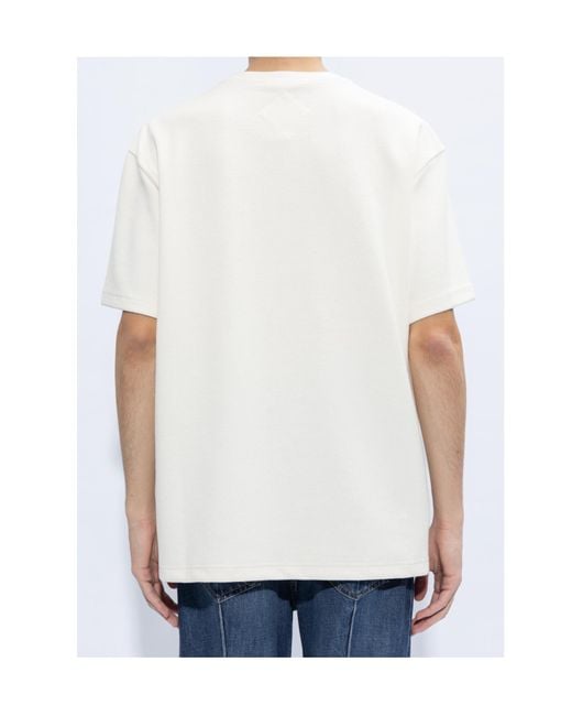 MCM White Item O-Neck Short-Sleeved T-Shirt for men