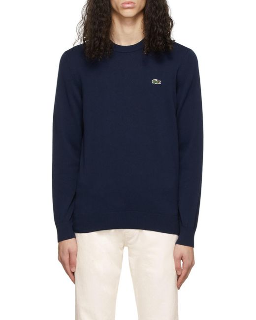 Lacoste Blue Logo Round Neck Sweater for men