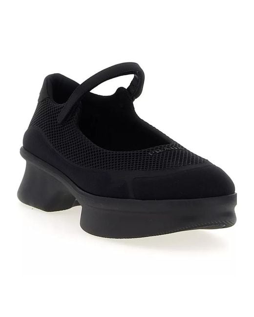 Prada Black Round-Toe Mesh Ballerinas