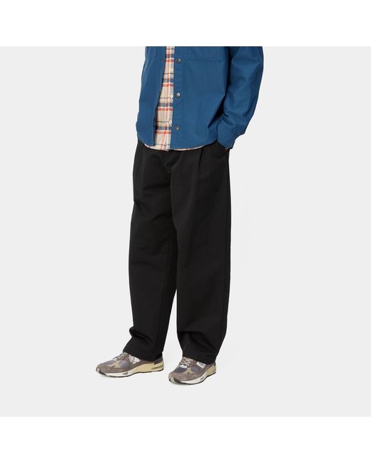 Carhartt Black Pleated Relaxed Pants for men