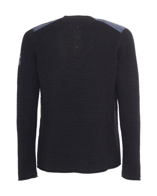 Premiata Black Round Neck Sweater for men