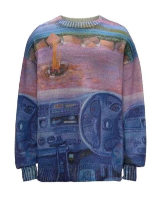J.W. Anderson Blue Printed Jumper for men